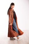Abrigo Kimono Shruti artesanal en telas sari y bordados