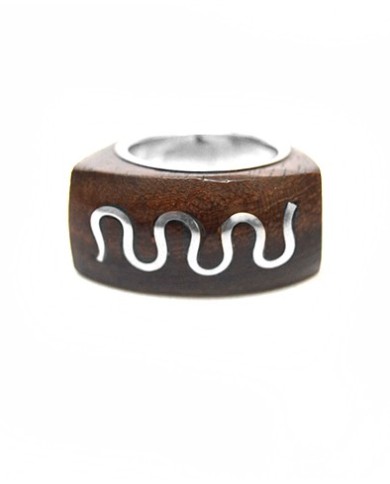 Anillo Newcastle Madera y plata Anillo Newcastle Madera y plata