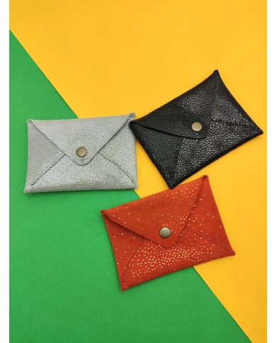 Monedero Piel Sostenible Veteado Brillante by Soruka