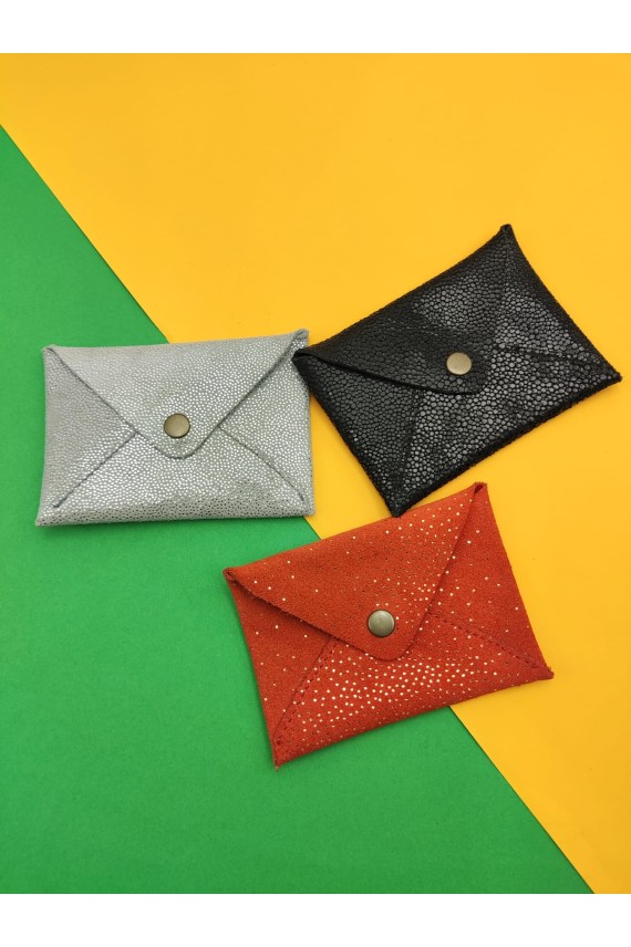 Monedero Piel Sostenible Veteado Brillante by Soruka