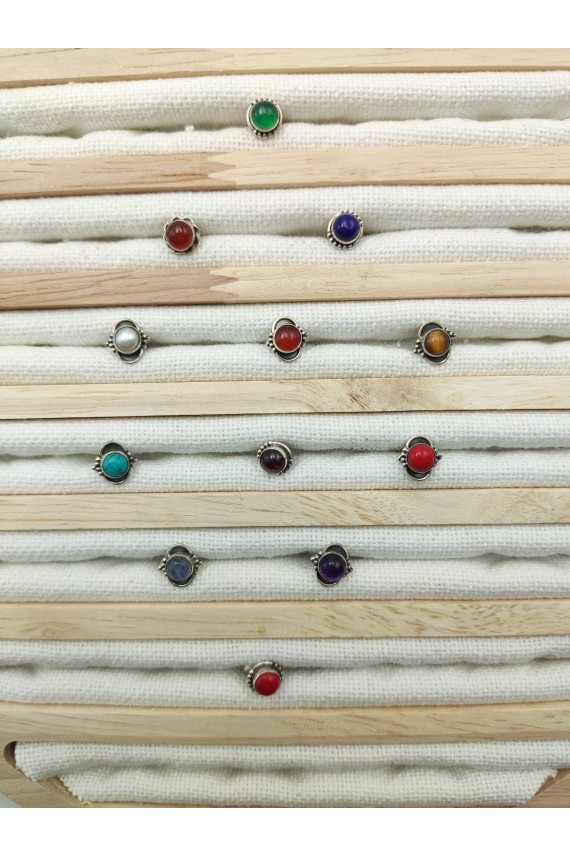 Pendientes midi plata Ágata Pendientes midi plata Ágata