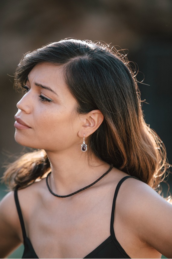 Collar trenza cuero Pampa unisex