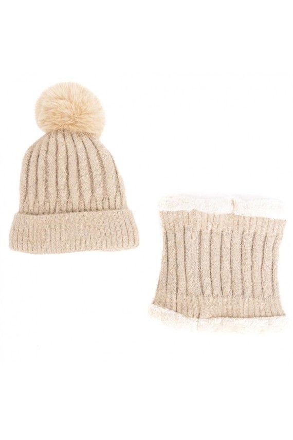 Conjunto gorro y cuello Merengue unisex Conjunto gorro y cuello Merengue unisex