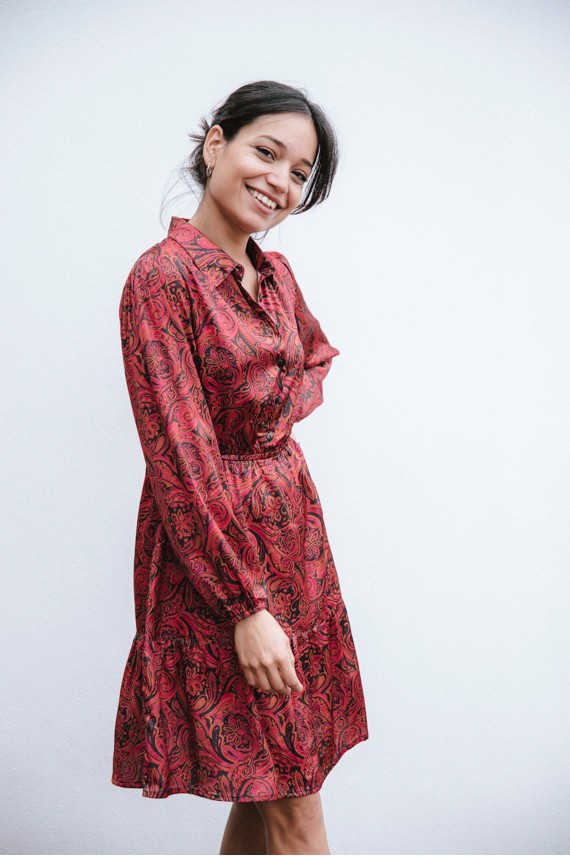 Vestido camisero Janette satén