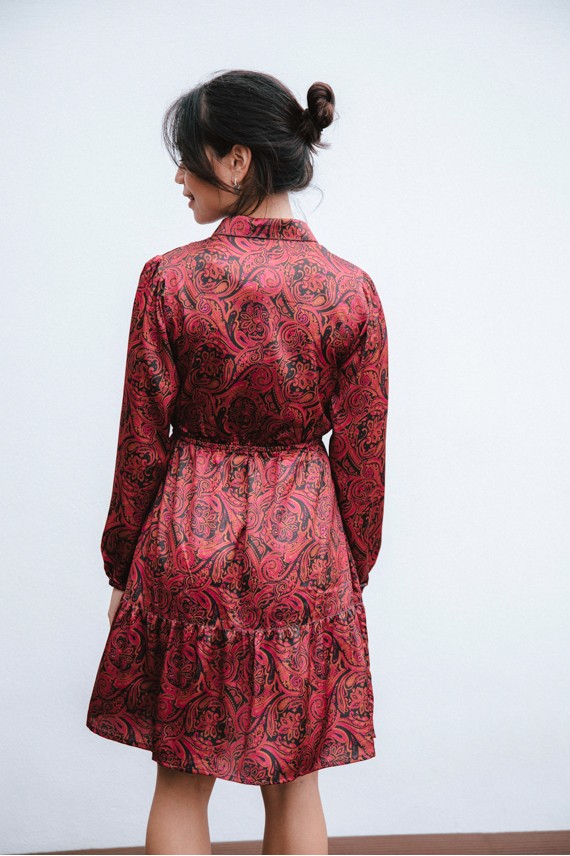 Vestido camisero Janette satén