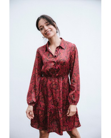 Vestido camisero Janette satén Vestido camisero Janette satén