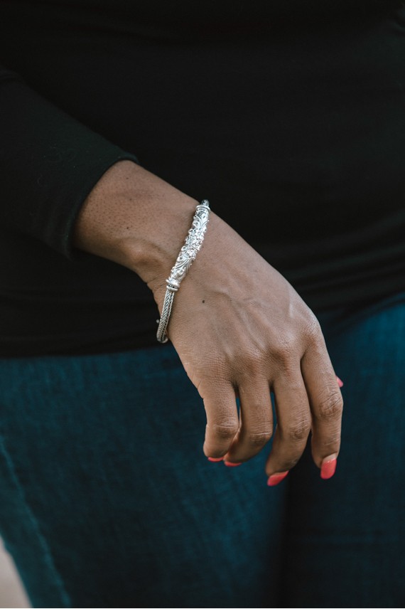 Pulsera Plata trenzada Bali