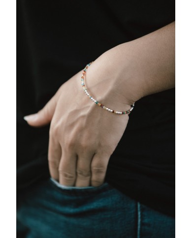 Pulsera plata Paraiso piedras Pulsera plata Paraiso piedras
