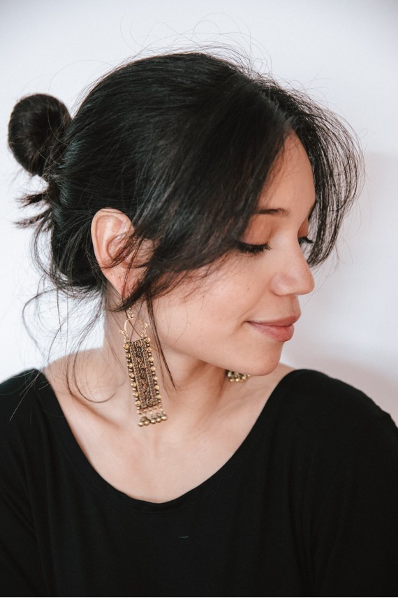 Pendientes Clara bronce