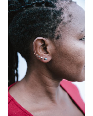 Pendientes plata Luna Gibosa