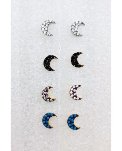 Pendientes plata Luna Gibosa