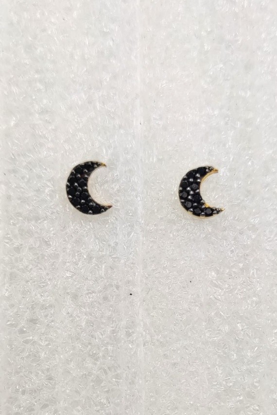 Pendientes plata Luna Gibosa Pendientes plata Luna Gibosa