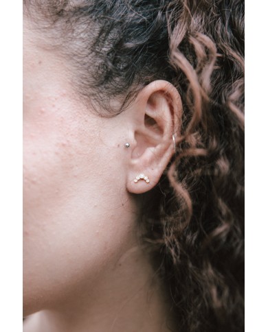 Pendientes plata dorada René