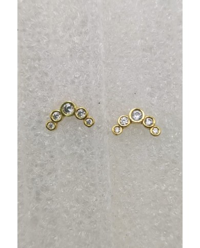 Pendientes plata dorada René