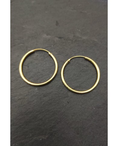 Aro plata Sol dorado