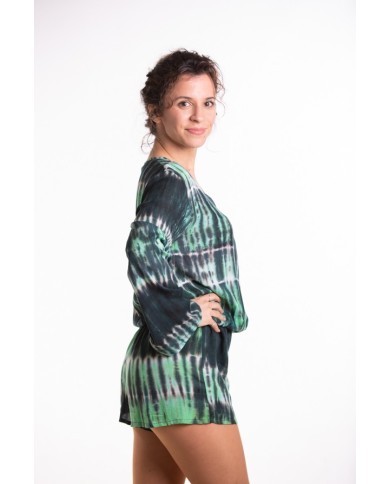 Combishort Imprime Tie Dye Verde Combishort Imprime Tie Dye Verde