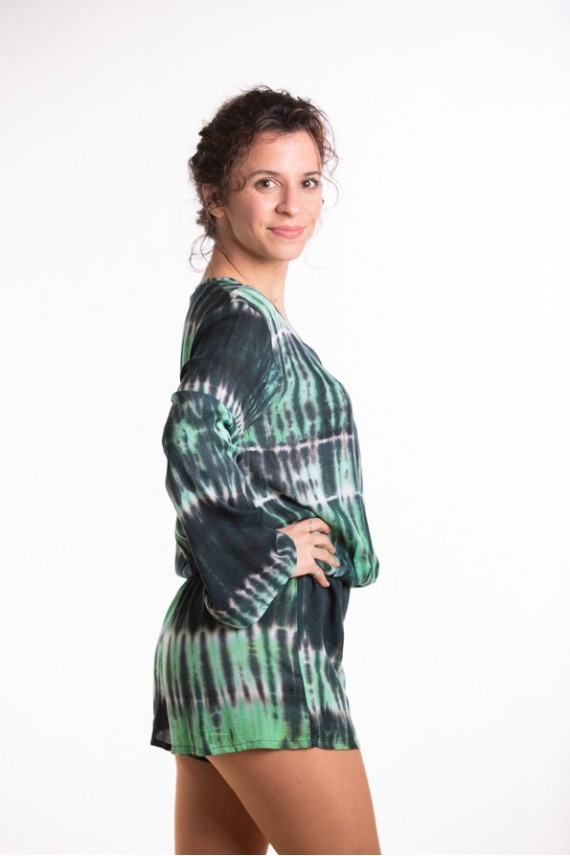 Combishort Imprime Tie Dye Verde