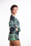 Combishort Imprime Tie Dye Verde