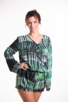 Combishort Imprime Tie Dye Verde