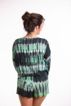 Combishort Imprime Tie Dye Verde
