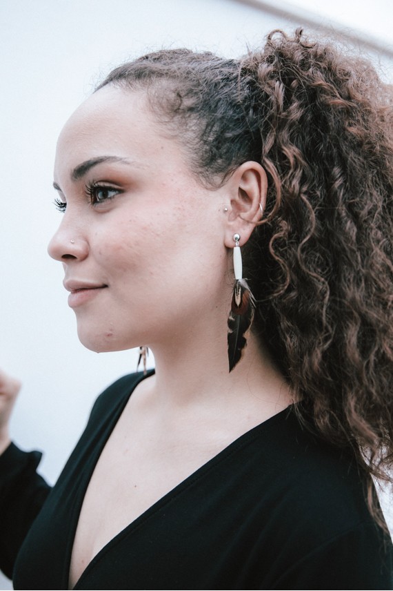 Pendientes pluma Mariem Pendientes pluma Mariem