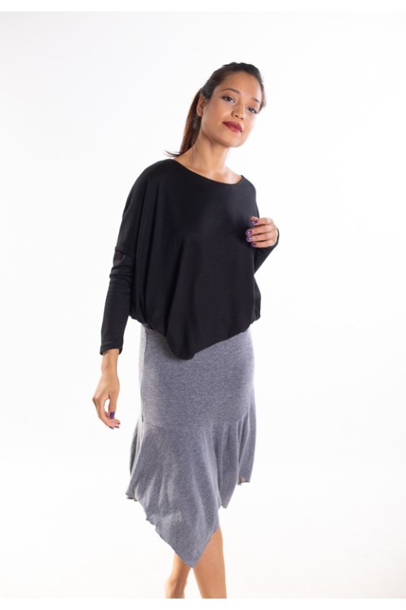 Falda Asimétrica Malla Eclipse Urbano