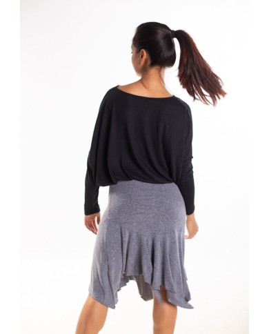 Falda Asimétrica Malla Eclipse Urbano