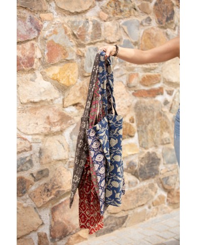 Bolsa algodón Block printing Bolsa algodón Block printing