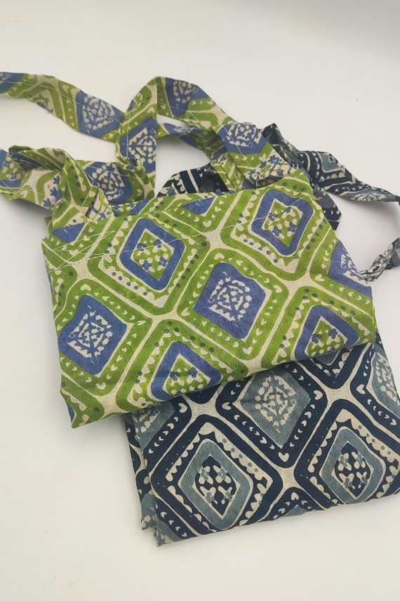 Bolsa algodón Block printing Bolsa algodón Block printing