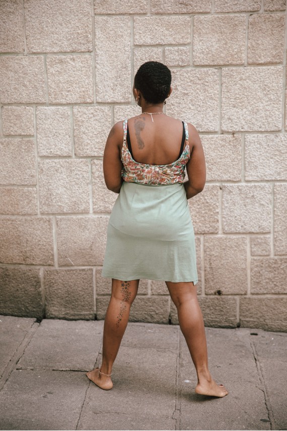 Falda Pareo corta Lisa Yoda Lino y Viscosa Falda Pareo corta Lisa Yoda Lino y Viscosa