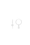 Pendientes aro de plata con estrella colgante, joya artesanal hecha a mano, estilo clásico y boho, Samarkanda. Pendientes aro de plata con estrella colgante, joya artesanal hecha a mano, estilo clásico y boho, Samarkanda.