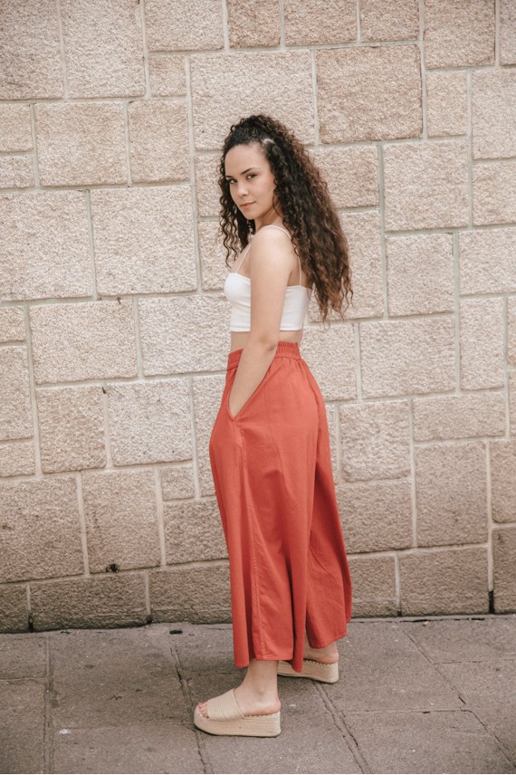 Pantalón Brahim Rojo Palazzo