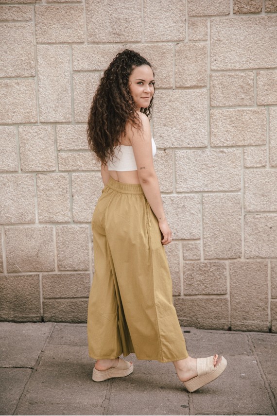 Pantalón Brahim mostaza Palazzo