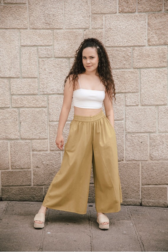 Pantalón Brahim mostaza Palazzo