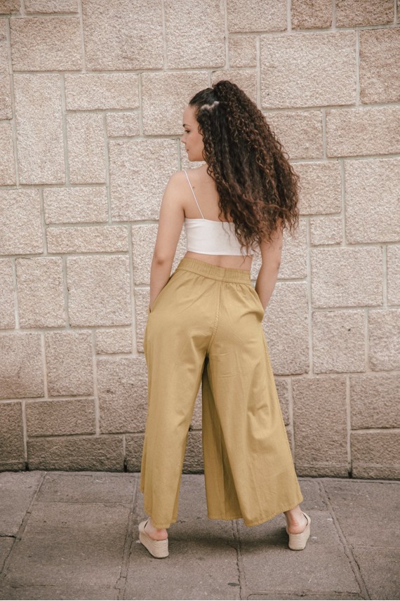 Pantalón Brahim mostaza Palazzo