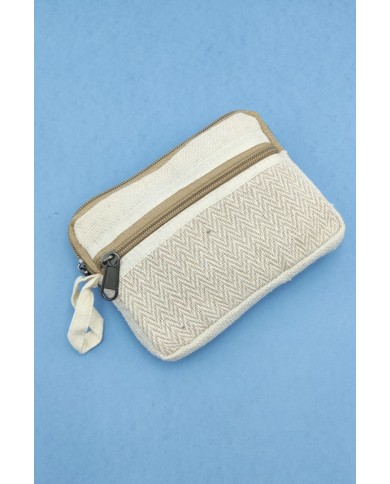 Monedero Algodón Chevrons Doble Cremallera
