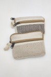 Monedero Algodón Chevrons Doble Cremallera