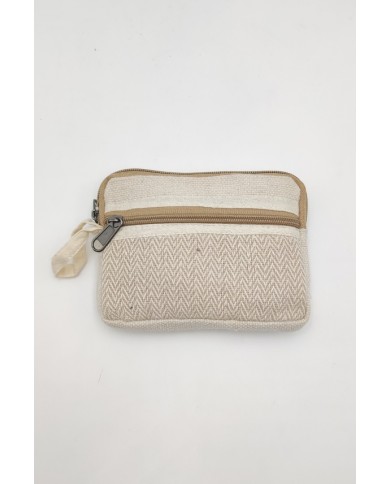 Monedero Algodón Chevrons Doble Cremallera