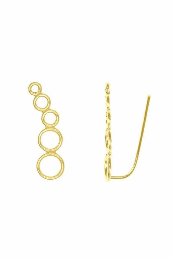Pendientes trepador plata círculos Pendientes trepador plata círculos