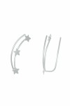 Pendientes trepador plata Estrella