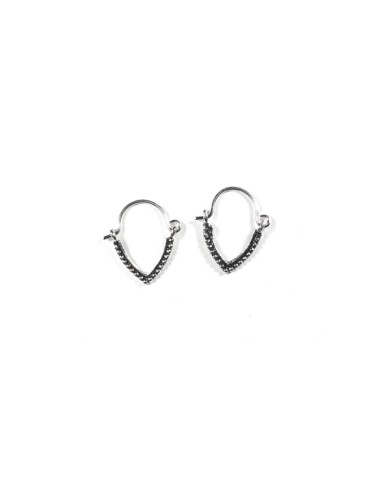 Aros Plata Bali Bolitas Uve 16 mm Aros Plata Bali Bolitas Uve 16 mm