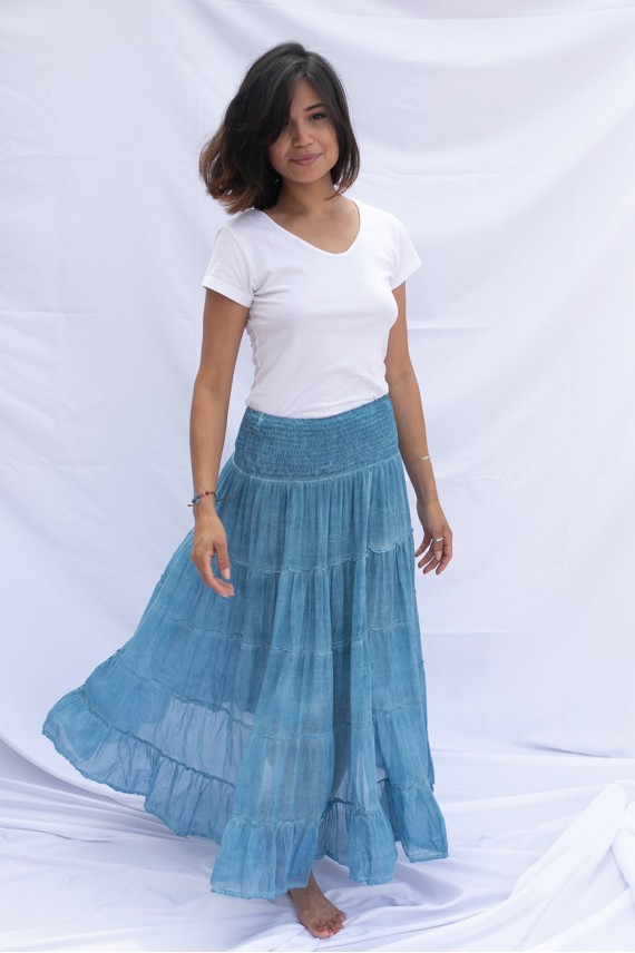 Falda Larga Velo Algodón