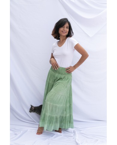 Falda Larga Velo Algodón