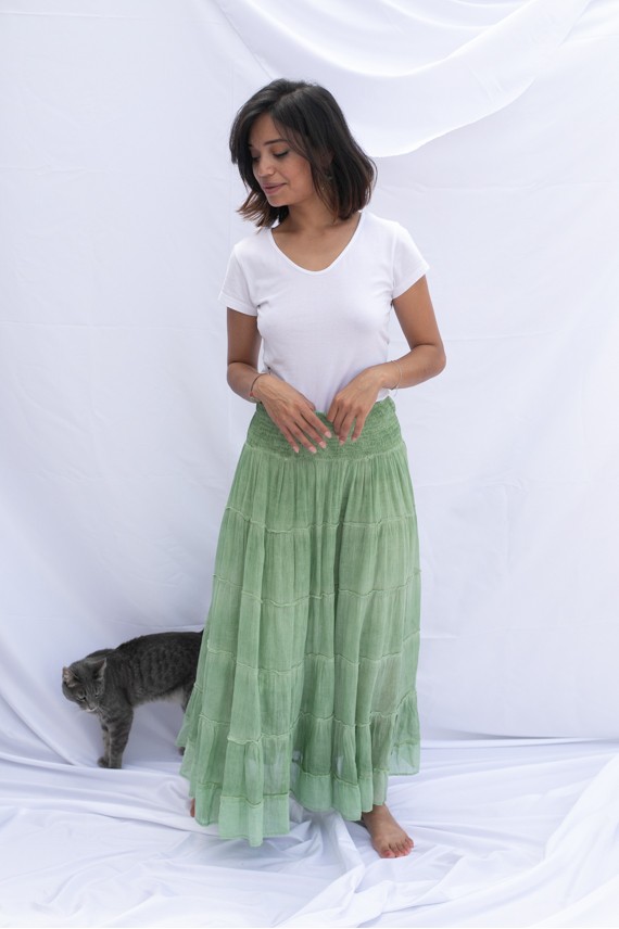 Falda Larga Velo Algodón