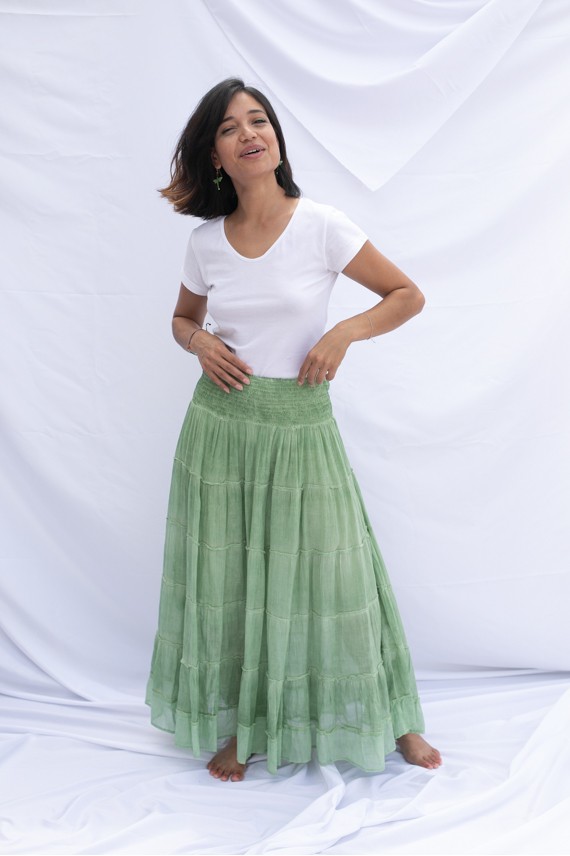 Falda Larga Velo Algodón