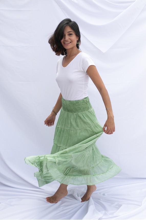 Falda Larga Velo Algodón