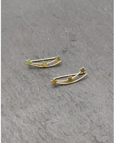 Pendientes trepador plata Estrella