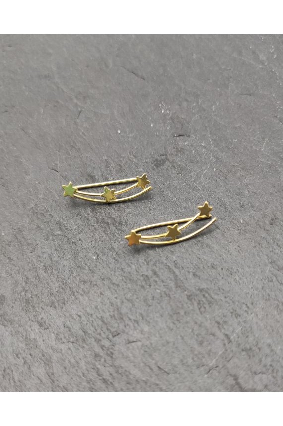 Pendientes trepador plata Estrella