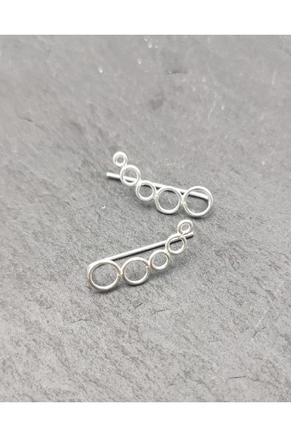Pendientes trepador plata círculos Pendientes trepador plata círculos