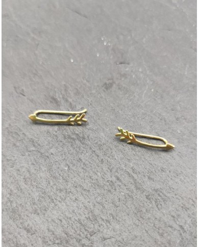 Pendientes trepador plata flecha